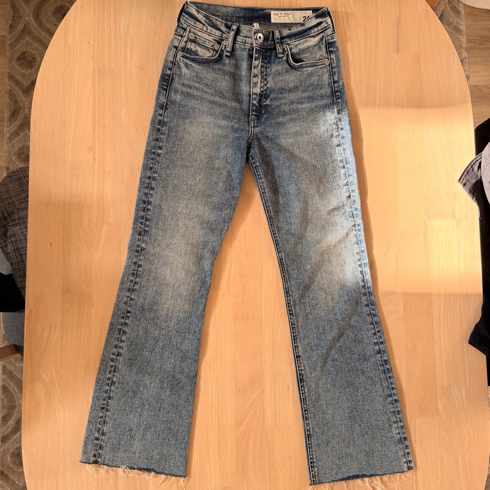 Rag & Bone Nina High-Rise Ankle Flare Jeans